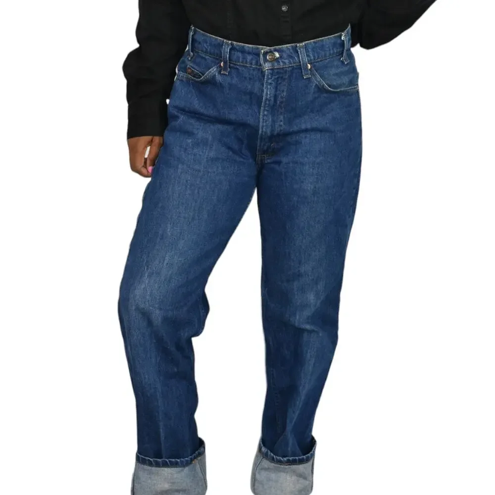 Vintage Levis 505 Jeans Regular Fit Straight Leg Denim Cotton SF 207 80s Size 34